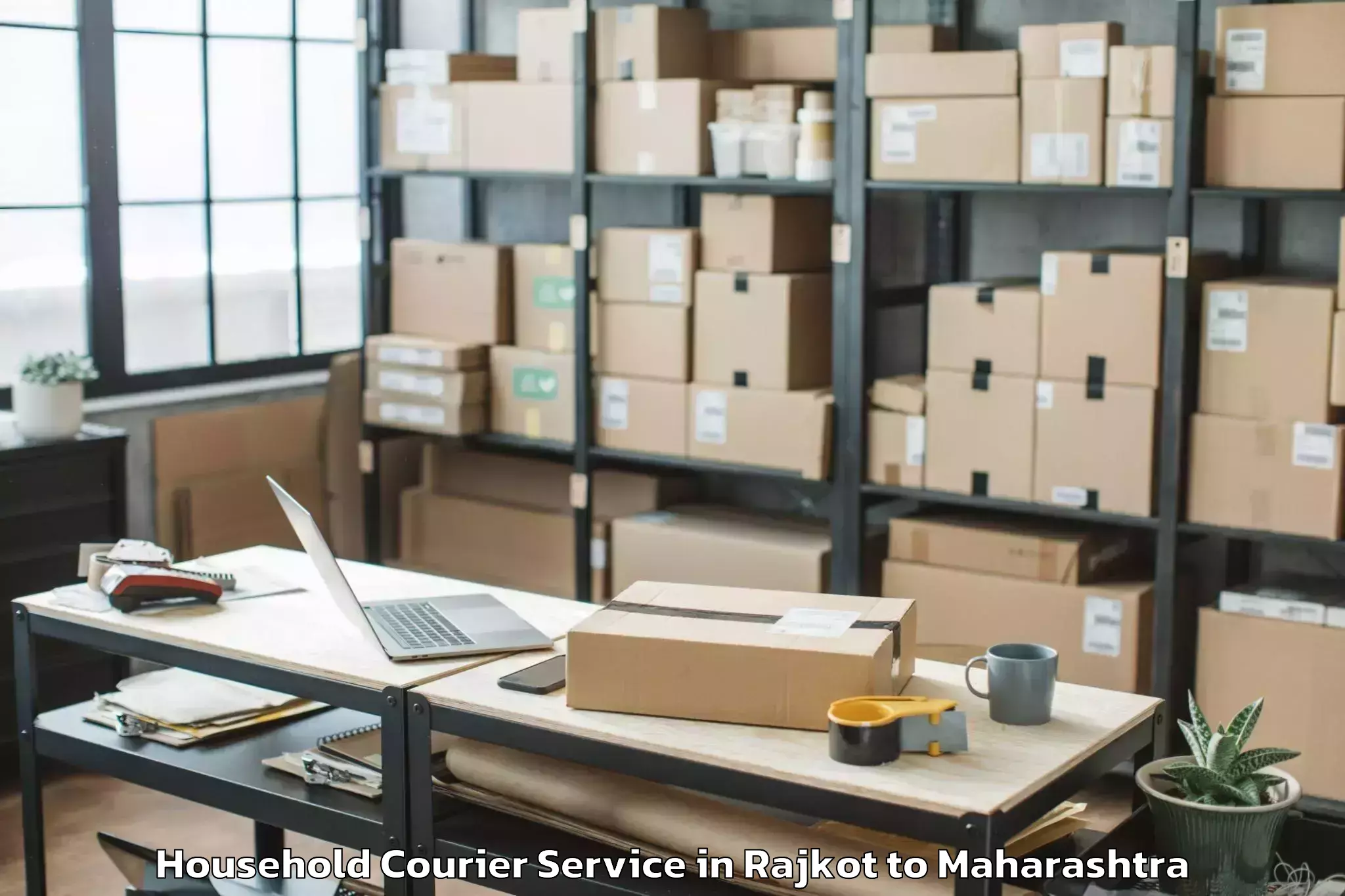 Top Rajkot to Narkhed Household Courier Available